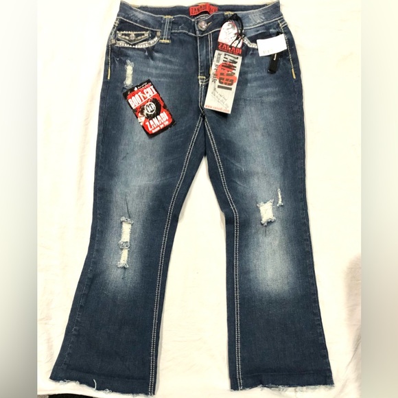 ZANADI women’s embellished boot cut jeans dark wash size 10 NWT - Picture 2 of 15